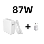 118W PD USB-C ordinateurs portables adaptateur secteur type-c chargeur rapide pour MacBook Pro barre tactile - Type 87W-EU