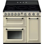 Smeg TR93IP Victoria Traditional 90cm Cream Induction Range Cooker