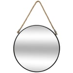 Atmosphera - Miroir Corde noir D55cm créateur d'intérieur - Blanc