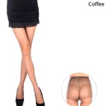 Dam Sexiga Ultratunna Tights Svarta Strumpor Dam Elastisk Hig Coffee