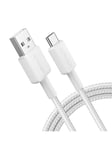 Anker 322 USB-A to USB-C Cable (1.8m Braided) - White