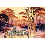 aoyudf DIY Wooden Jigsaw Puzzle 1000 Pièces, Classique Casse-tête de pour Adultes, Ensembles de Puzzle de Défi Cérébral pour Enfants, Unique Cadeau Animaux africains-50x75cm