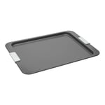 Laura Ashley Non-Stick Large Baking Cookie Sheet 40cm, Dishwasher & Oven Safe Cookie Sheet, Freezer Safe, Bakeware, Sage Green Silicone Handles, Pale Charcoal for Cooking & Baking (PFAO/PFAS Free)