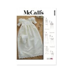 McCall's 8460 - Dåpskjole & Dåpsromper A (NB-S-M-L)