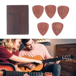 Wood Guitar Pick Box Black Walnut Wood Unique Lighter Shape Smoothly Vintage GHB