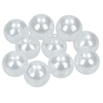 Perlin R234 Lot de 500 perles de cire rondes en plastique acrylique Blanc 3 mm Décoration de table de mariage Étoiles nacrées Perles de cire