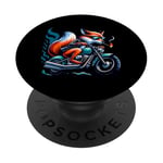 Renard Sur Moto Vibe Cool PopSockets PopGrip Adhésif