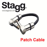 Stagg GUITAR FX PEDAL PATCH CABLE LEAD 4"/10cm With Angled Jacks SPC010L DL