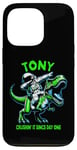 Coque pour iPhone 13 Pro Tony Crushin' It Since Day One Astronaute Dinosaure Cartoon