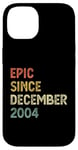 Coque pour iPhone 14 20 ans garçons filles épique depuis décembre 2004