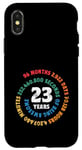 Coque pour iPhone X/XS 23 Years of Being Awesome Spiral Mois Jours Heures Seconds