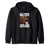 Funny Chocolate Labrador Retriever The Lab Food Lab Mom Dad Zip Hoodie