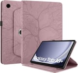 Coque Samsung Galaxy Tab A9+/A9 Plus 11 Pouces 2023 Smx210/X215/X216 Étui Support Rotatif À 360 Degrés Pu Cuir Housse De Protection Portefeuille Tablet Étui Galaxy Tab A9+ 11"" 2023 Rose Gold