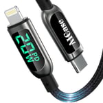 Usb C Auf Lightning-Kabel, 5m Lade-Synchronisierungskabel Mit Led-Display, Kompatibel Mit Iphone 13 13 Pro 12 Pro Max 12 11 X Xs Xr 8 Plus, Airpods Pro, Unterstützt Power Delivery (5 M)