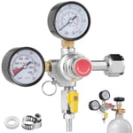 Öl CO2 Regulator - VEVOR - CO2 tryckregulator med backventil CGA320 Beer