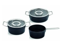 Fissler Adamant, Blandat Set, Antracit, Rostfritt Stål, Gjuten Aluminium, Rostfritt Stål, Glas, Keramiska, Elektrisk, Gas, Halogen, Induktion