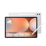 Samsung Galaxy Tab S10+ AI Tablet, Android Tablet, 12GB RAM, 256GB Storage, AMOLED Display, Anti-Reflection, S Pen Included, Platinum Silver, 3 Year Manufacturer Extended Warranty (UK Version)