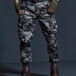 GAOZI Pantalon de Combat pour Homme Cargo Pantalon de Travail Tactique Extérieur Multi-Poches d'escalade