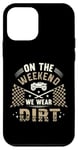 Coque pour iPhone 12 mini Dirt Track Racing le week-end, nous portons un pilote de voiture Dirt Race