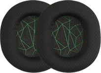 2X Coussinet Compatible avec SteelSeries Arctis 3 / Arctis 5 / Arctis 7 / Arctis 9 / Arctis 9X Coussinet - Coussinets en Mousse pour Casque Audio - Noir-Vert