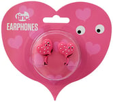 Tinc EARMA1PK Mallo Heart In-Ear Earphones for Kids | Cute Character Design | 1.5m Cable Length and 3.5mm Jack | Includes Small and Large Earbuds for Perfect Fit & Comfort | For Home and Travel - Pink