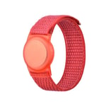 Apple AirTag Armband i nylon för barn, röd