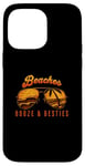 Coque pour iPhone 14 Pro Max Beaches Booze & Besties Lunettes de soleil aviateur