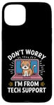 Coque pour iPhone 15 Plus Funny Tech Support Chat Humour Logiciel de cybersécurité pour ordinateur portable