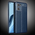 OPPO Find X5 Lite 5G Leather Texture Case Navy