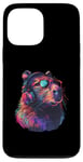 Coque pour iPhone 13 Pro Max Capybara DJ House Dance Club Beatmaker Casque de musique