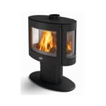 Poêle à bois fonte 9kw coggia noir - GODIN - 388142000053 - Noir - Bois - 150 mm - 90 m2