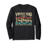 Vintage Hero Born 1956 The Journey Has Just Begun Birthday Long Sleeve T-Shirt