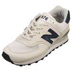 New Balance 576 Made In England Mens Fashion Trainers in Off White Navy - 8 UK