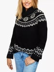 The Little Tailor Snowflake Fair Isle Chunky Funnel Neck Jumper