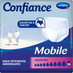 CONFIANCE MOBILE ABSORPTION 10 - Slip absorbant jetable pour incontinence urinaire, adulte 14 pc(s)