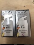 Olay Total Effects 7-In-One Day Moisturiser SPF 15 50ml And Night Moisturiser