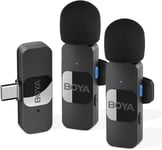 Boya BY-V20 USB-C Wireless Microphone,Mini Lapel Mic with NoiseCancelling Compa