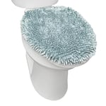 SoHome Spa Step Housse de siège de toilette en chenille à poils longs lavable en machine Ultra douce Vert menthe 47 x 49,8 cm