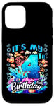 Coque pour iPhone 12/12 Pro C'est mon quatrième anniversaire, mon garçon Sea Fish Ocean Animals Aquarium