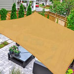 AsterOutdoor Voile d'ombrage rectangulaire 40,6 x 40,6 m, Anti-UV pour terrasse, Jardin, pelouse, activités de Plein air, Sable