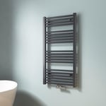 EMKE Sèche-Serviettes Anthracite 1000 x 500 mm, Radiateur Sèche-Serviettes pour Salle de Bain Chauffage à Eau Chaude 451 Watts