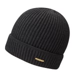 Stetson Unisex Beanie Merino Wool Black, OneSize