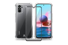 Ibroz Coque Transparente + Verre Trempé 9H pour Xiaomi Redmi Note 10