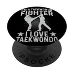 Je suis un combattant de taekwondo PopSockets PopGrip Interchangeable