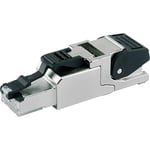 Telegaertner Fiche RJ45 CAT 6A blindée J00026A2003 - Fiche droite - Nombre de pôles 8P8C - Métal - 1 pièce