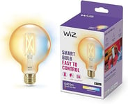 WiZ Smart Globe, E27, 50W, Filament Amber, Smart LED Connected WiFi Works with Alexa, Google Assistant & HomeKit, App Control for Home Indoor Lighting, Livingroom, Bedroom, Energy Monitoring