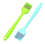 PARENCE.- Lot de 2 pinceaux de Cuisine en Silicone/Ensemble de 2 brosses pour Badigeonner - Pâtisserie, Barbecue, Cuisine Quotidienne - Résistent à la Chaleur (mélange de couleurs)