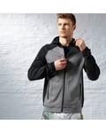 Reebok Mens ONE Series Quik Cotton Hoodie - DGH Marl Mel - S