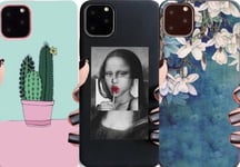 iPhone 12 & 12 Pro 3-PACK skal kaktus mona-lisa blommor