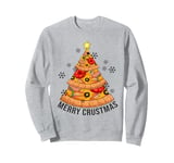 Funny Pizza on Earth Christmas Tree Merry Crust-mas Pizzamas Sweatshirt